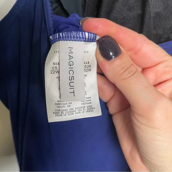 Magicsuit by Miraclesuit Solid Parker One Piece SwimSuit Dress 22W - Picture 12 of 13